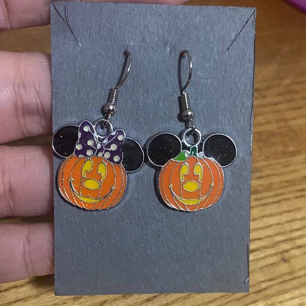 Halloween Mickey Pumpkin Earrings